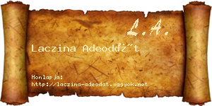 Laczina Adeodát névjegykártya